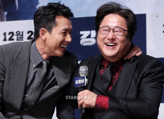 정우성과 곽도원/사진=김휘선 기자