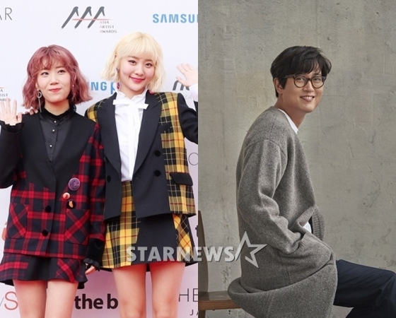 볼빨간사춘기와 김동률(왼쪽부터)/사진=스타뉴스, 뮤직팜 제공
