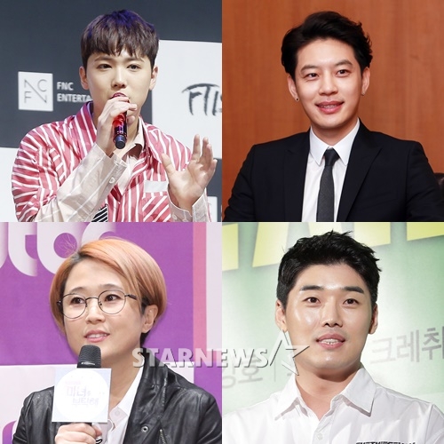 (왼쪽 위부터 시계방향) 이홍기, 세븐, 권혁수, 송은이 /사진=스타뉴스