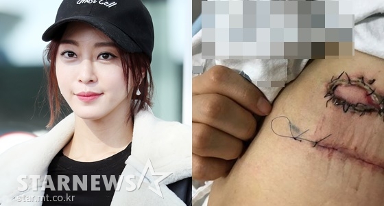 배우 한예슬(왼쪽)과 한예슬이 20일 SNS에 공개한 사진. 소속사 키이스트는 \