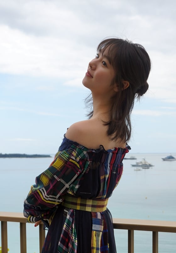 영화 \'아사코\'로 제71회 칸국제영화제를 찾은 일본 배우 카라타 에리카 / 사진=김현록 기자