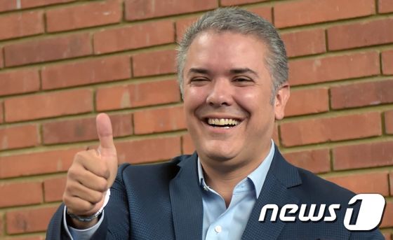 콜롬비아 대선 당선자 이반 두케/AFPBBNews=뉴스1