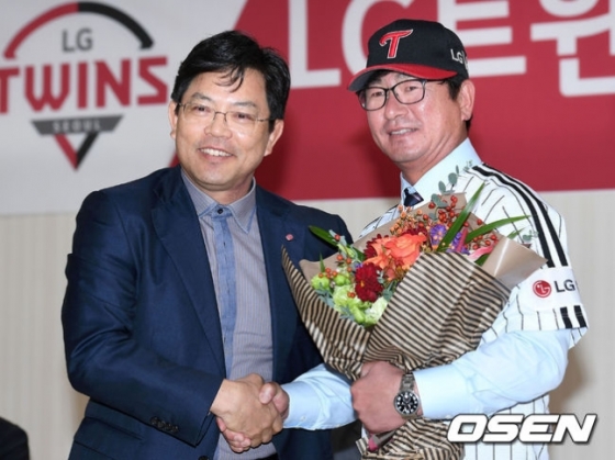 LG 양상문 단장과 류중일 감독.