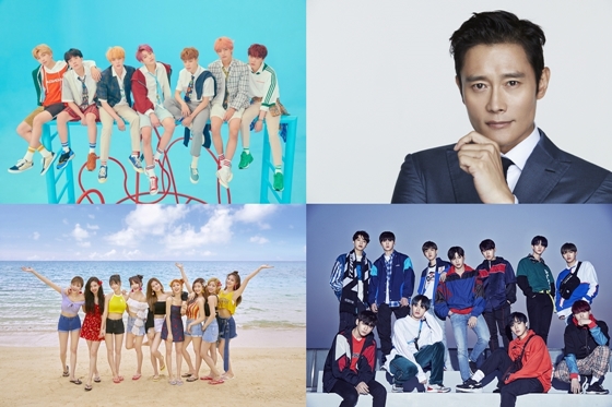 방탄소년단,이병헌,트와이스,워너원(왼쪽부터 시계방향)/사진제공=각 소속사 제공