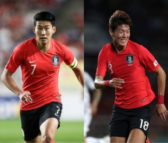 손흥민-황의조./사진=대한축구협회