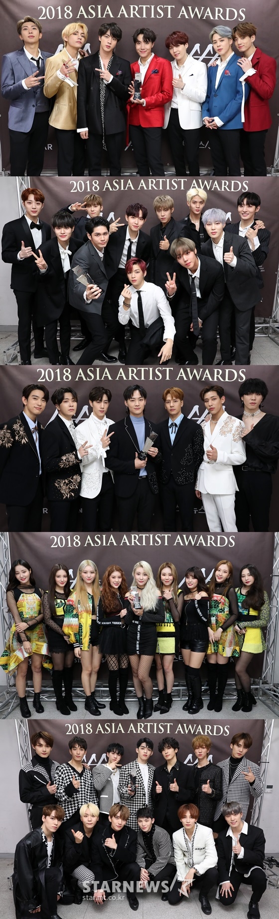 방탄소년단, 워너원, 갓세븐, 모모랜드, 세븐틴/사진=스타뉴스