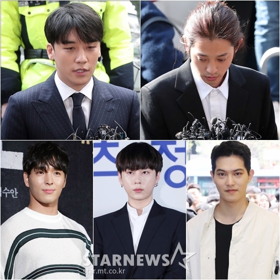 승리(왼쪽위부터 시계방향), 정준영, 이종현, 용준형, 최종훈 /사진=스타뉴스