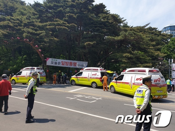 경상남도 통도사 입구에서 사고가 발생했다.
/사진=뉴스1