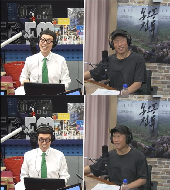 영화 \'봉오동 전투\'에 출연하는 배우 유해진(오른쪽), DJ 김영철 /사진=SBS 라디오 파워FM \'김영철의 파워FM\' 보는 라디오 방송화면 캡처