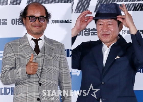 배우 김상호(왼쪽), 김응수 /사진=김휘선 기자