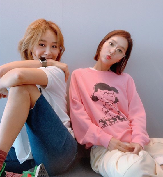 옥주현(왼쪽)과 이진./사진=이진 인스타그램