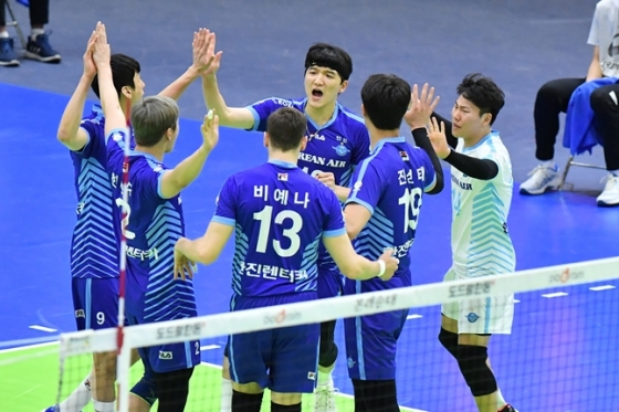 대한항공이 한국전력에 셧아웃 승리를 거뒀다./사진=KOVO