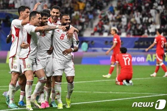 2023 아시안컵 첫 경기에서 홍콩에 3-1로 승리한 UAE. /AFP=뉴스1