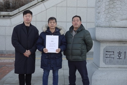 장원석 BA엔터테인먼트 대표, 고영재 한국독립영화협회 대표, 최정화 한국영화프로듀서조합 대표(좌측부터) / 사진제공=문화예술인 연대회의