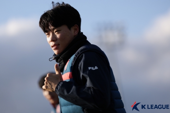 동계 전지훈련 중인 제갈재민. /사진=한국프로축구연맹