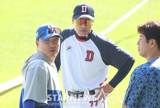 [포토] 이승엽 '위닝시리즈는 두산이 챙길게'