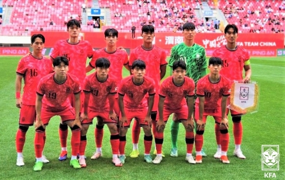 4개국 친선대회에 출전한 한국 남자 19세 이하(U-19) 축구 대표팀의 모습. /사진=대한축구협회 제공