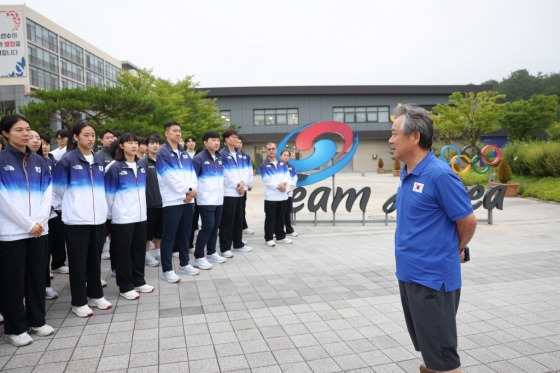 2024 파리 하계올림픽대회 대한민국 선수단 첫 출국 환송회 모습. /사진=대한체육회 제공