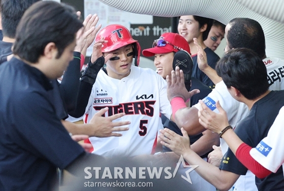 [포토] 선제 득점 김도영