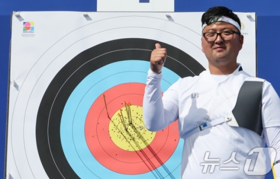 한국 남자 양궁 김우진. /사진=뉴스1