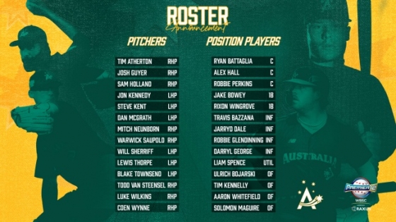 2024 프리미어12에 참가할 호주 엔트리 28인 명단. /사진=호주 야구 대표팀 공식 SNS 