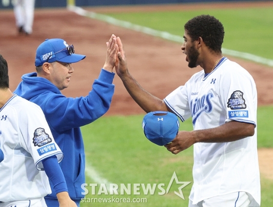 [포토] 박진만 '디아즈 굿잡'