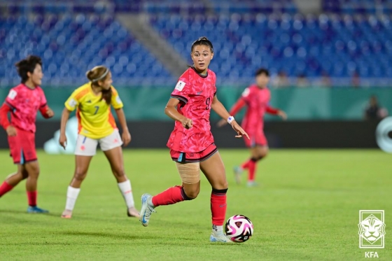 한국 여자 U-17 대표팀 공격수 케이시 유진 페어. /사진=대한축구협회 제공