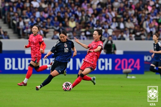 장슬기(오른쪽). /사진=대한축구협회(KFA) 제공