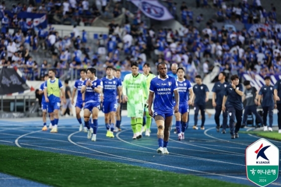 수원삼성 선수단. /사진=한국프로축구연맹 제공