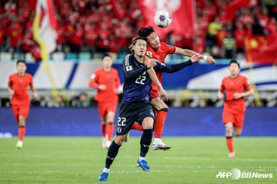 중국과 일본의 2026 북중미 월드컵 아시아 3차 예선 C조 경기가 열리고 있다. /AFPBBNews=뉴스1