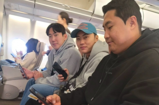 (왼쪽부터) 손주영, 김윤식, 이우찬. /사진=김진성 SNS