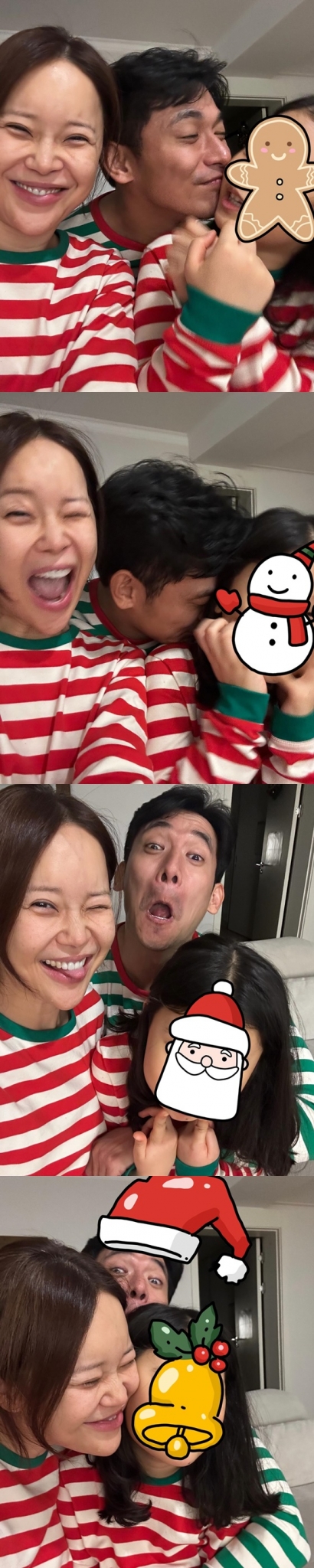 백지영, 정석원 세 가족