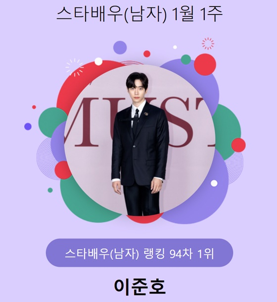 이준호 1위/사진=스타뉴스 스타랭킹