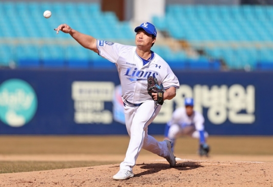 삼성 오승환이 13일 LG전에서 투구하고 있다. /사진=삼성 라이온즈 제공 
