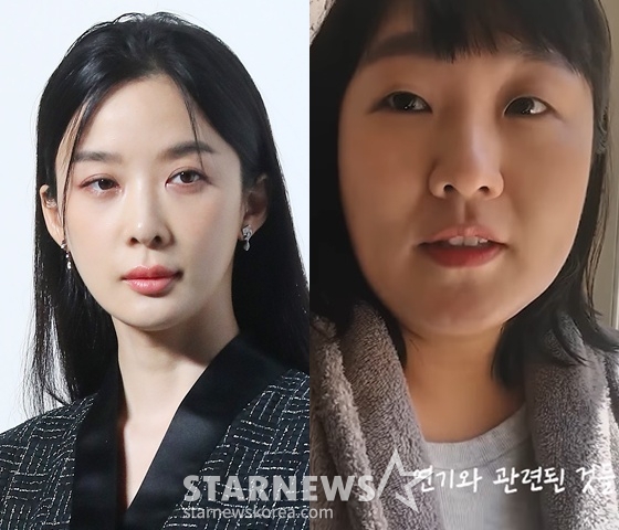 이청아, 이수지 /사진=스타뉴스, 유튜브 채널 '테칼코마니' 영상 캡처