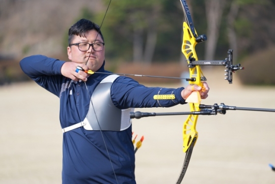 남자부 1차 평가전 1위 김우진. /사진=대한양궁협회 제공