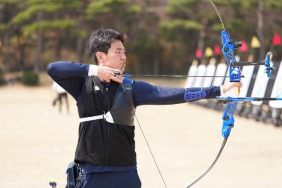 남자부 1차 평가전 2위 김제덕. /사진=대한양궁협회 제공