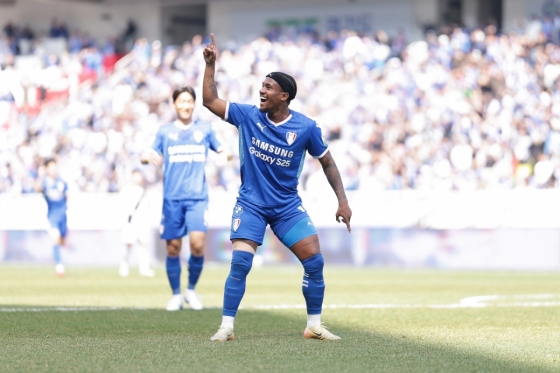 수원 삼성 공격수 파울리뇨. /사진=한국프로축구연맹 제공