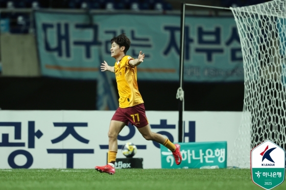 오후성이 추가골을 넣고 세리머니하고 있다. /사진=한국프로축구연맹 제공