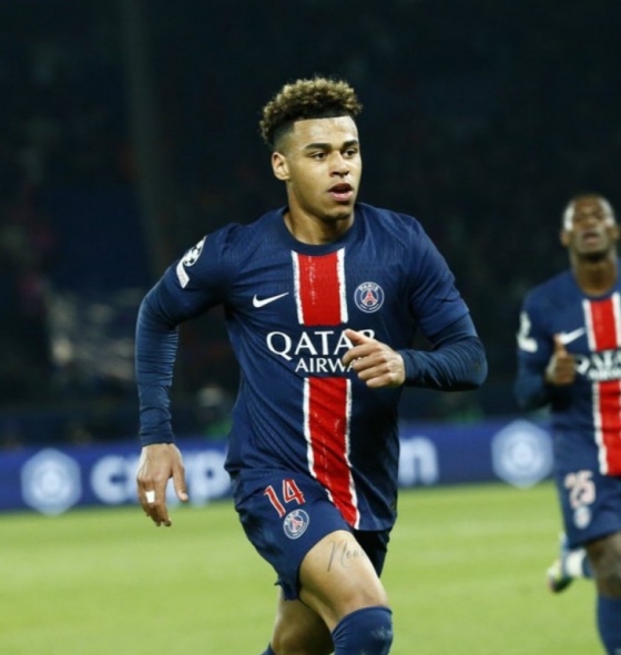 골을 넣고 달려가는 데지레 두에의 모습. /사진=PSG 공식 SNS 갈무리