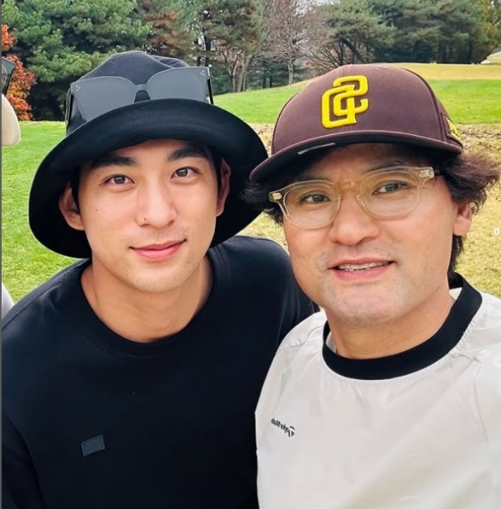 이정후(왼쪽)와 박찬호. /사진=박찬호 SNS 갈무리 