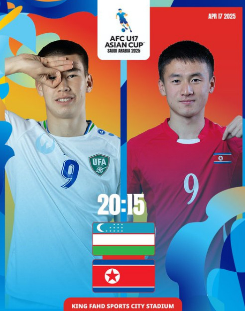 북한대표팀 공격수 박광성(오른쪽). /사진=AFC 공식 SNS 갈무리