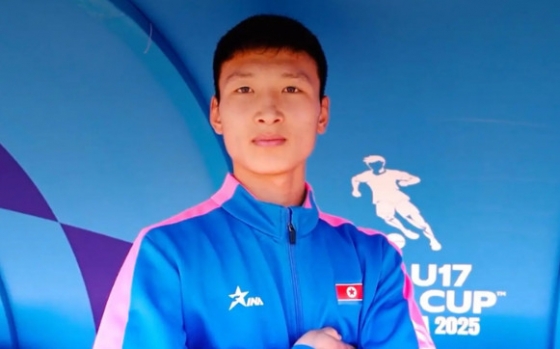 북한 U-17 대표팀 주장 김유진. /사진=AFC 영상 갈무리