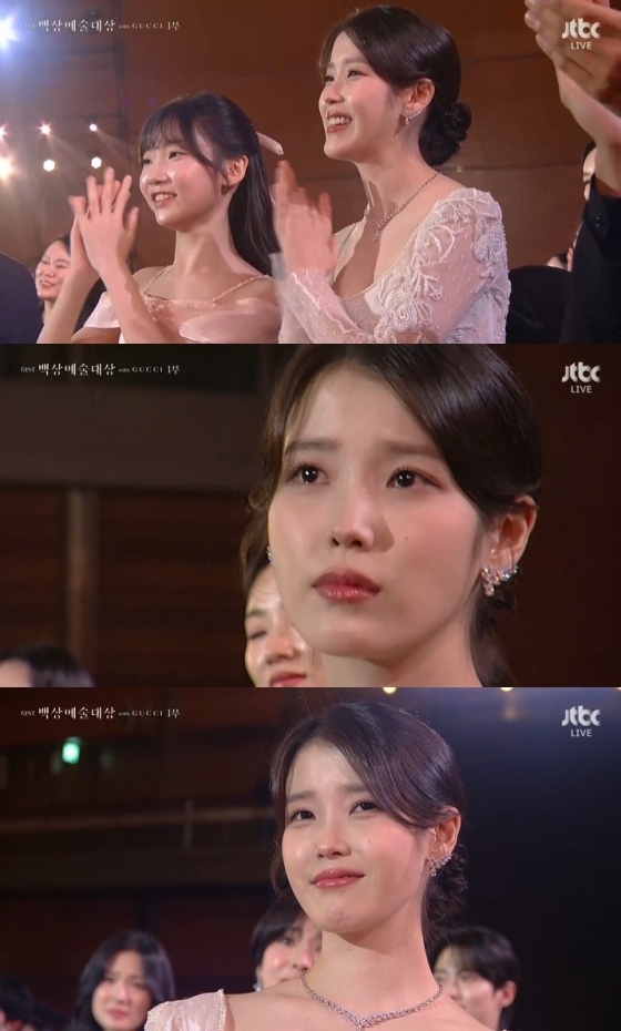 아이유 /사진=JTBC '제61회 백상예술대상' 중계방송 캡처 