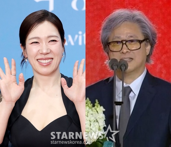 염혜란, 박찬욱 /사진=스타뉴스, JTBC '제61회 백상예술대상' 중계방송 캡처