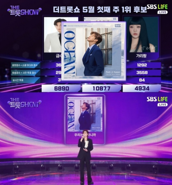 박지현, '더 트롯쇼' 2주 연속 1위