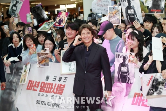 톰 크루즈, 한국 팬들과 즐거운 시간[★포토]