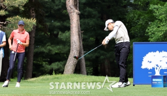 5번 홀 티샷하는 김효주[★포토]