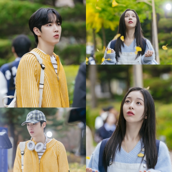 하유준·박지후 '사계의 봄' 단풍비 투샷