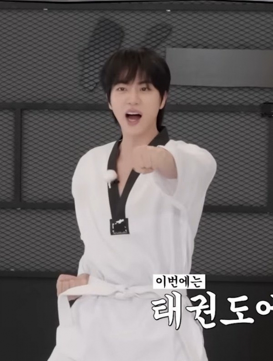 '사범도 깜짝' 방탄소년단 진, 날아올라 태권 석진!